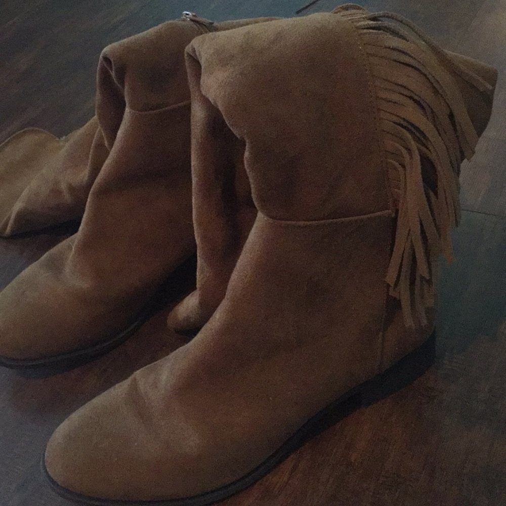 Brown tall boots